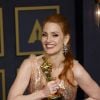 Jessica Chastain récompensée aux Oscars 2022