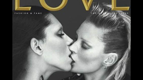 Kate Moss ... elle embrasse une femme ... en Une d'un magazine