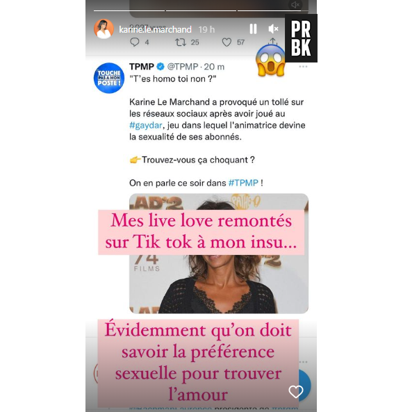 Karine Le Marchand : des internautes choqués par sa vidéo Instagram déjantée et drôle sur le "gaydar" avec des prétendants de L'amour est dans le pré, elle réagit !