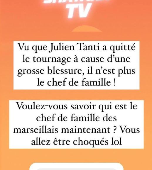 Les Marseillais VS Le Reste du Monde 7 : Julien Tanti aurait quitté l'émission, une blessure aurait provoqué son départ... et Maeva Ghennam pourrait prendre sa place de chef de famille !