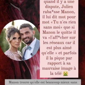 D'après Mayamo TV, Manon Marsault "trouve qu'elle est beaucoup mieux sans Julien".