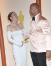 Emily Blunt et Dwayne 'The Rock' Johnson - Photocall de la 95ème édition de la cérémonie des Oscars à Los Angeles. Le 12 mars 2023   