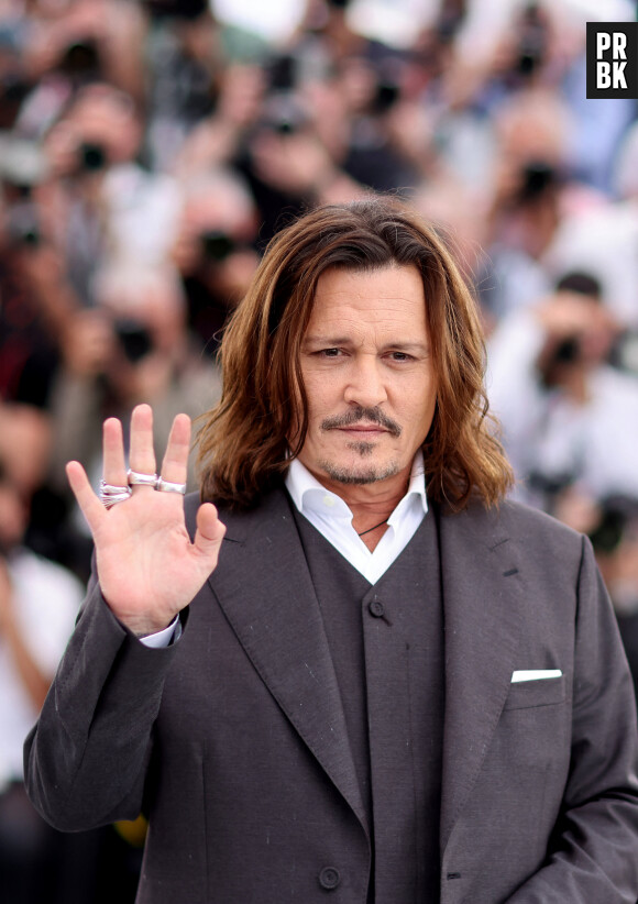 Johnny Depp au photocall de "Jeanne du Barry" lors du 76ème Festival International du Film de Cannes, le 17 mai 2023. © Dominique Jacovides/Cyril Moreau/Bestimage