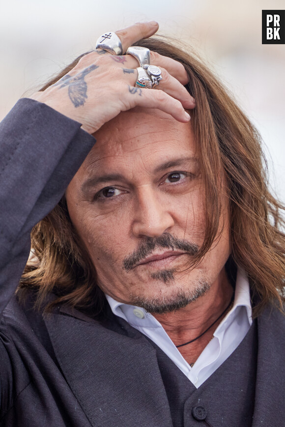 Johnny Depp au photocall de "Jeanne du Barry" lors du 76ème Festival International du Film de Cannes, le 17 mai 2023. © Dominique Jacovides/Cyril Moreau/Bestimage