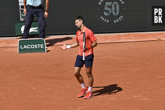 Novak Djokovic - Serbie - Internationaux de France de Roland Garros à Paris le 4 juin 2023. 