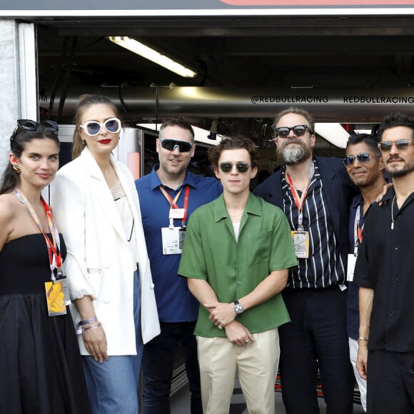 Sarah Sampaio, Maira Sharapova, Tom Holland, Orlando Bloom au Grand Prix de Formule 1 (F1) de Monaco, le 28 mai 2023. Dylan Meiffret/Nice-Matin/Bestimage