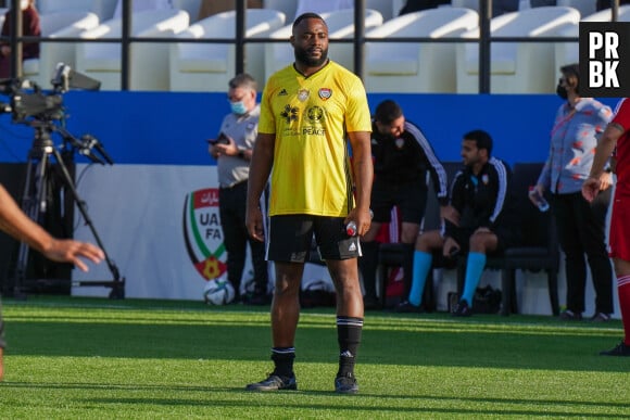 Gradur lors du tournoi de football "UAE All Stars" lors de l'expo universelle Expo Dubaï 2020, à Dubaï, Emirats Arabes Unis, le 8 janvier 2022. © Nicolas Briquet/Bestimage