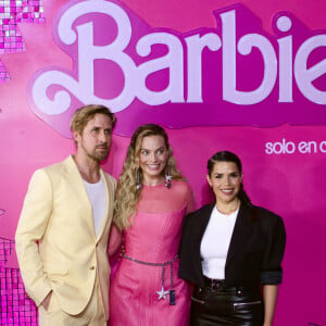 Mexico City, MEXICO - Actress America Ferrera during the pink carpet of the movie ''Barbie'', which will have its premiere on July 20 in Mexican theaters. Its protagonists, Margot Robbie and Ryan Gosling, who play Barbie and Ken, are in Mexico on a promotional tour. Pictured: America Ferrera, Ryan Gosling, Margot Robbie