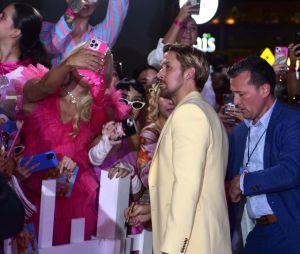 Mexico City, MEXICO - Actress America Ferrera during the pink carpet of the movie ''Barbie'', which will have its premiere on July 20 in Mexican theaters. Its protagonists, Margot Robbie and Ryan Gosling, who play Barbie and Ken, are in Mexico on a promotional tour. Pictured: Ryan Gosling
