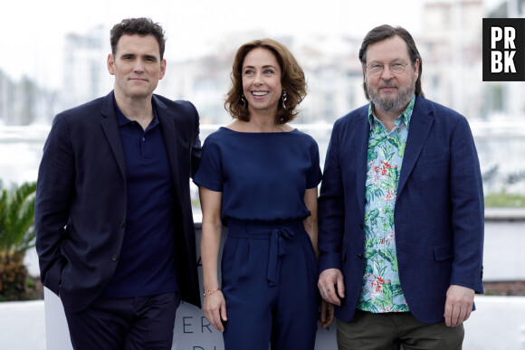 Matt Dillon, Sofie Grabol, Lars Von Trier lors du photocall du film The House That Jack Built (Hors compétition) au 71ème Festival International du Film de Cannes, le 14 mai 2018. © Borde / Jacovides / Moreau / Bestimage 