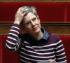 Sandrine Rousseau, député EELV - Séance de questions au gouvernement à l'assemblée nationale, Paris, le 4 octobre 2022. © Stéphane Lemouton / Bestimage