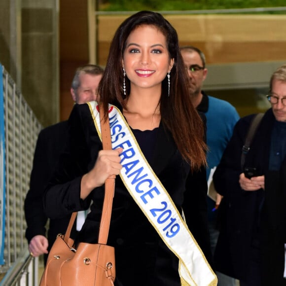 Vaimalama Chaves, miss France 2019, lors des assises du harcèlement scolaire à Lyon le 15 mars 2019. © Romain Doucelin / Bestimage 