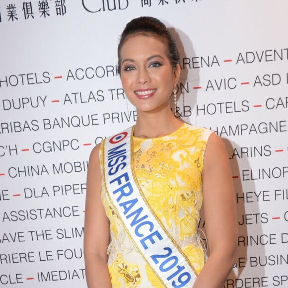 Vaimalama Chaves, Miss France 2019 - Photocall du déjeuner "Chinese Business Club" au Pavillon Gabriel à Paris, à l'occasion de la journée des droits des femmes. Le 8 mars 2019 © Rachid Bellak / Bestimage