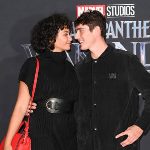 Vaimalama Chaves (Miss France 2019) et son compagnon Nicolas Fleury - Avant-première du film "Black Panther: Wakanda Forever" au Grand Rex à Paris le 7 novembre 2022. © Coadic Guirec/Bestimage