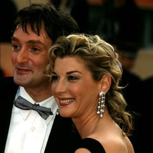Archives - Pierre Palmade et Michèle Laroque lors de la montée des marches "La chambre du fils" à l'occasion du 54ème Festival International du Film de Cannes. Le 17 mai 2001
