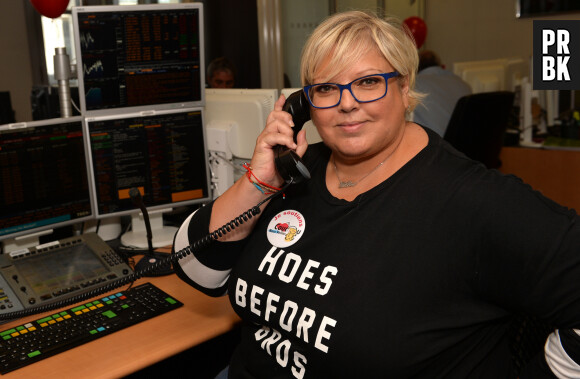 Laurence Boccolini lors de la 13ème édition du Charity Day dans la salle des marchés d'Aurel BGC dans le quartier de la Bourse à Paris le 11 septembre 2017. © Veeren / Bestimage