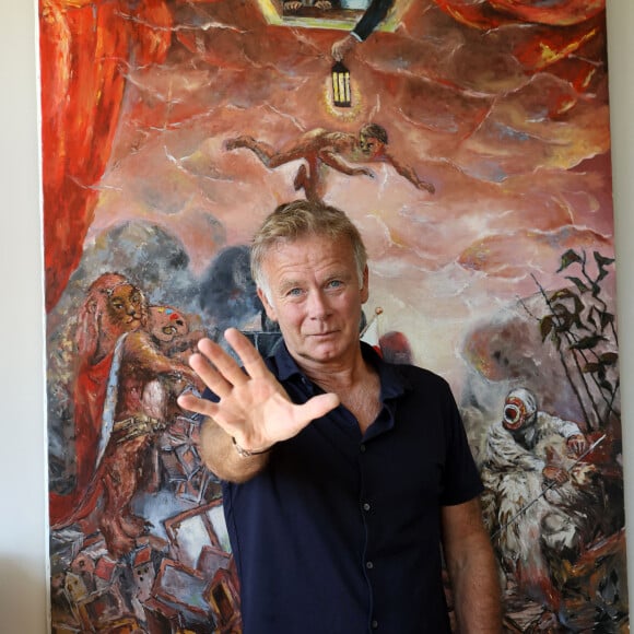 Franck Dubosc en conférence de presse pour la présentation du film "Rumba la vie" au Relais-Château Cordeillan-Bages lors du festival International du Film en Médoc, "Les Vendanges du 7ème Art", à Pauillac, France, le 16 juillet 2022. © Jean-Marc Lhomer/Bestimage