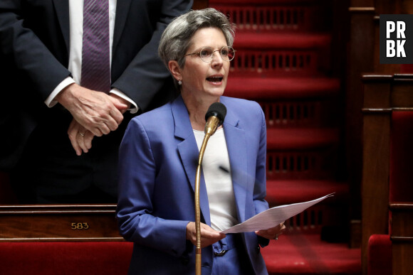 Sandrine Rousseau, députée EELV - Séance de questions au gouvernement à l'assemblée nationale, Paris, le 11 juillet 2023 © Stéphane Lemouton / Bestimage