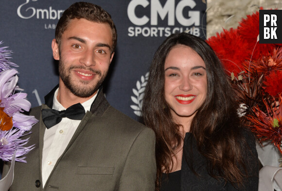 Marwan Berreni et Coline D'Inca ( Plus Belle la Vie) - Photocall de la 10ème cérémonie des Globes de Cristal au Lido à Paris, le 13 avril 2015.  People attending the 'Globes de Cristal 2015' at the Lido in Paris, France on April 13, 2015.