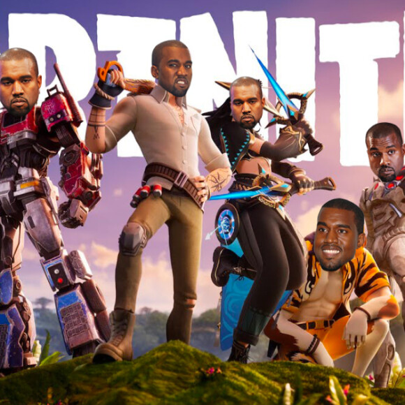 Kanye West est un personnage fantasque.
Kanye West x Fortnite.