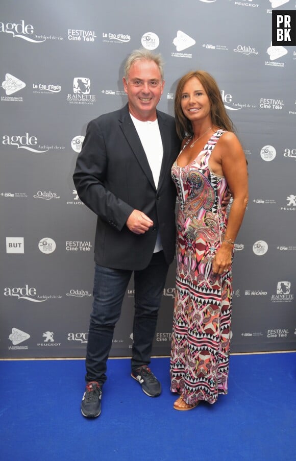 Exclusif - Philippe Risoli et Nathalie Marquay Pernaut lors du 12ème festival "Les Hérault du Cinéma et de la Télévision" au Cap d'Agde, le 20 juin 2015.