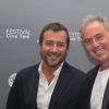 Exclusif - Bernard Montiel et Philippe Risoli lors du 12ème festival "Les Hérault du Cinéma et de la Télévision" au Cap d'Agde, le 20 juin 2015.