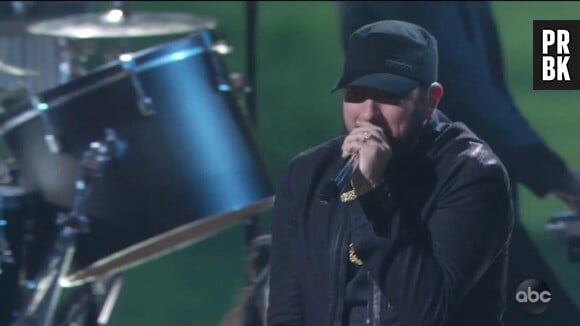 Eminem lors de 92ème cérémonie des Oscars 2020 au Hollywood and Highland à Los Angeles, Californie, Etats-Unis, le 9 février 2020.
