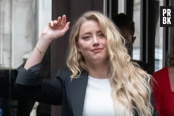 Amber Heard à son arrivée à la cour royale de justice à Londres, pour le procès en diffamation contre le magazine The Sun Newspaper. Le 27 juillet 2020 © Cover Images / Zuma Press / Bestimage