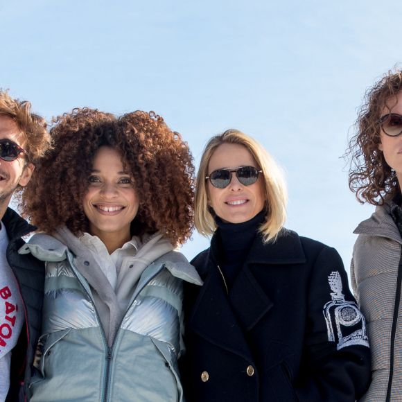 Ruben Alves, Pascale Arbillot, Stefi Celma, Alexandre Wetter au photocall du film "Miss" lors du 23ème festival international du film de comédie de l'Alpe d'Huez, le 18 janvier 2020. © Cyril Moreau/Bestimage 