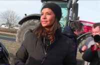 Colère des agriculteurs : Karine Le Marchand ovationnée sur un point de blocage