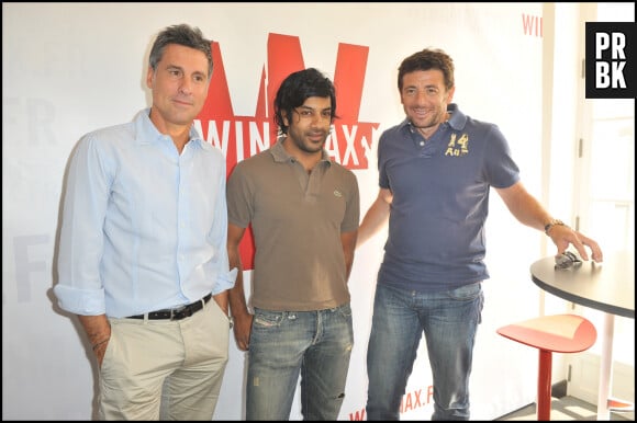 Marc Simoncini, Vikash Dhorasso et Patrick Bruel - conférence de presse pour le lancement du site de jeu de poker en ligne Winamax.