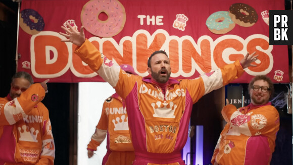 Ben Affleck dans une publicité Dunkin' Donuts pour le Super Bowl. @ JLPPA