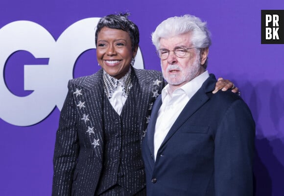 Mellody Hobson et George Lucas aux GQ Global Creativity Awards à la WSA à New York le 11 avril 2024.