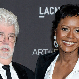 George Lucas et sa femme Mellody Hobson à la soirée LACMA Art + Film en l'honneur de Catherine Opie et Guillermo Del Toro présentée par Gucci à Los Angeles, le 3 novembre 2018