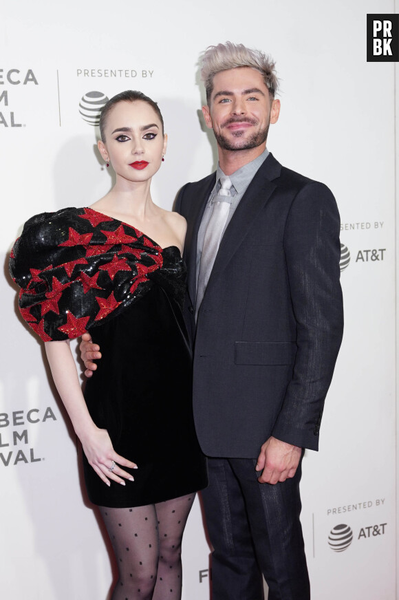 Lily Collins, Zac Efron à la première du film "Extremely Wicked, Shockingly Evil and Vile" à New York le 2 mai 2019.