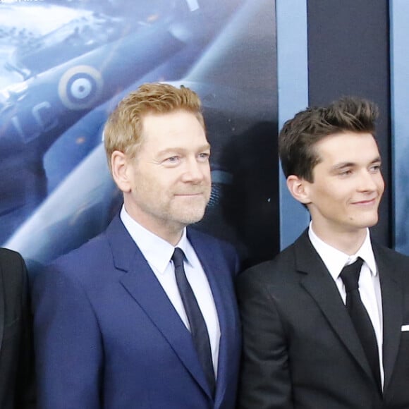 Barry Keoghan, Harry Styles, Kenneth Branagh, Fionn Whitehead and Christopher Nolan à la première de "Dunkerque (Dunkirk)" à New York, le 18 juillet 2017. © Charles Guerin/Bestimage USA