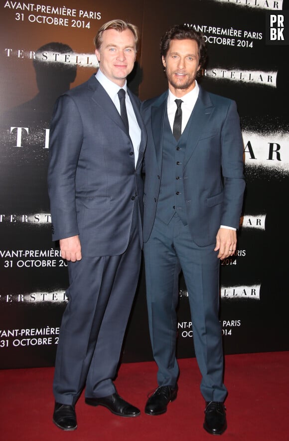 Matthew McConaughey et Christopher Nolan - Première du film "Interstellar" au Grand Rex à Paris. Le 31 octobre 2014