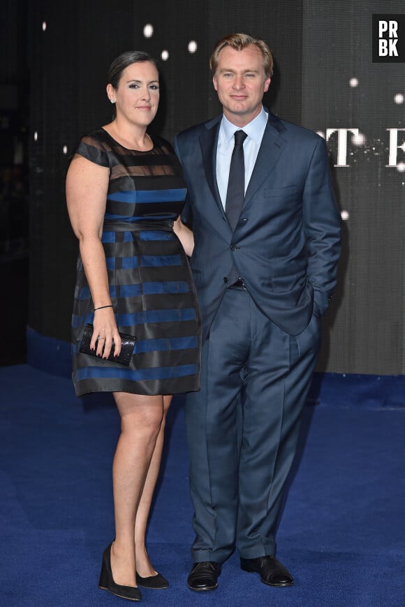 Christopher Nolan et sa femme Emma - Avant-première du film "Interstellar" à Londres, le 29 octobre 2014.  29 October 2014. Interstella UK film premiere at the Odeon Leicester Square, London.