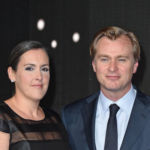 Christopher Nolan et sa femme Emma - Avant-première du film "Interstellar" à Londres, le 29 octobre 2014.  29 October 2014. Interstella UK film premiere at the Odeon Leicester Square, London.