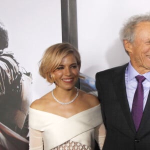 Bradley Cooper, Sienna Miller, Clint Eastwood à la première du film "American Sniper" à New York, le 15 décembre 2014