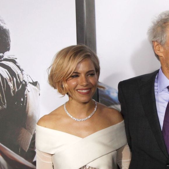 Bradley Cooper, Sienna Miller, Clint Eastwood à la première du film "American Sniper" à New York, le 15 décembre 2014