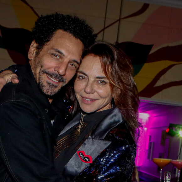 Exclusif - Tomer Sisley et sa femme Sandra Sisley - Personnalités lors de la soirée "Patins" à l'hôtel Kimpton St Honoré à Paris. Le 16 novembre 2023 © Christophe Clovis / Bestimage