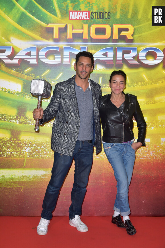 Tomer Sisley et sa compagne Sandra Zeitoun de Matteis - Avant-première du film "Thor Ragnarok" au cinéma Le Grand Rex à Paris, France, le 22 octobre 2017. © Giancarlo Gorassini/Bestimage