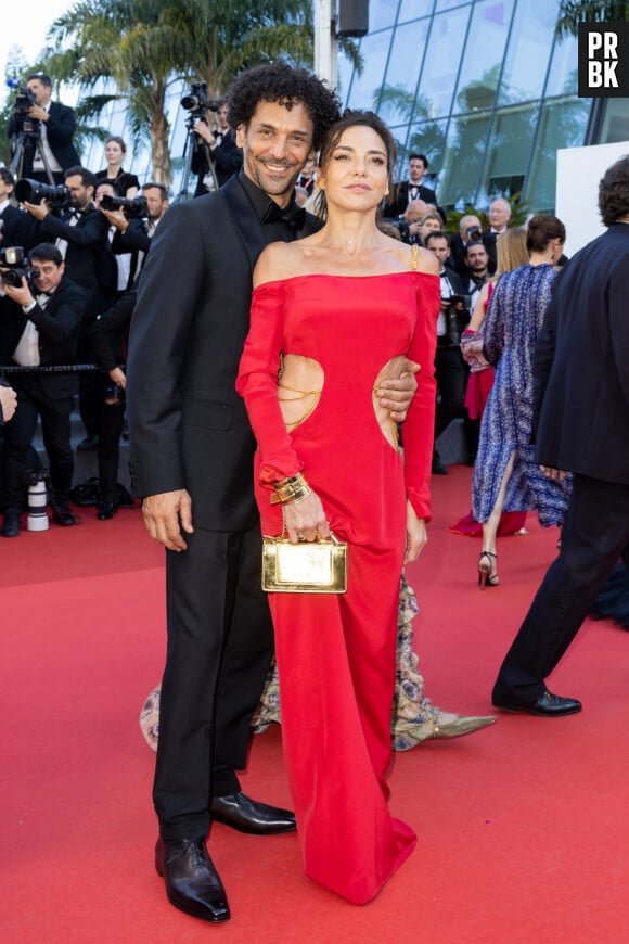 Sandra Sisley et son mari Tomer Sisley - Montée des marches du film « Emilia Perez » lors du 77ème Festival International du Film de Cannes, au Palais des Festivals à Cannes. Le 18 mai 2024 © Olivier Borde / Bestimage