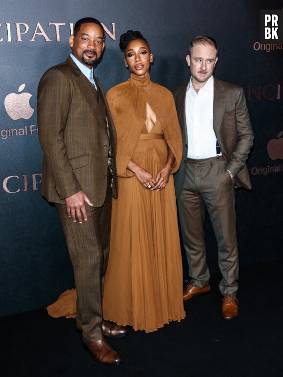 Will Smith, Charmaine Bingwa, Ben Foster - Première du film "Emancipation" à Londres, le 2 décembre 2022.