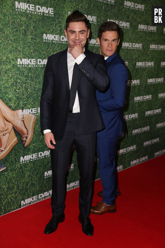 Zac Efron et Adam Levine à la première de "Mike and Dave Need Wedding Dates" à Sydney.