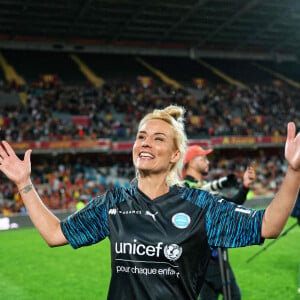 Elodie Gossuin durant un match des légendes de Lens contre l'UNICEF au Stade Bollaert-Delelis le 6 juin 2023 Photo by Sylvain Lefevre/ABACAPRESS.COM