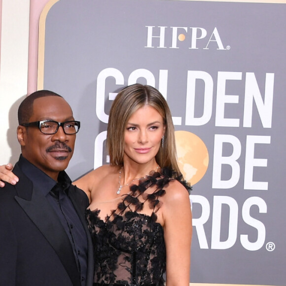 Eddie Murphy et Paige Butcher au photocall de la 80ème cérémonie des Golden Globe, au "Beverly Hilton" à Los Angeles, le 10 janvier 2023. 