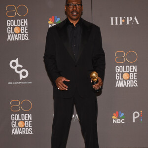 Eddie Murphy (Prix Cecil B. DeMille) dans la press-room de la 80ème cérémonie des Golden Globe, au "Beverly Hilton" à Los Angeles, le 10 janvier 2023. 