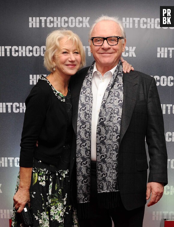 Dame Helen Mirren, Anthony Hopkins - Premiere du film "Hitchcock" a Londres.